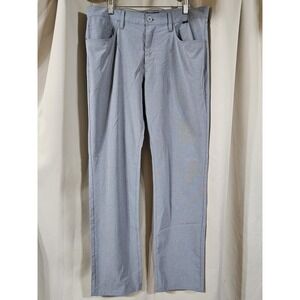 Travis Mathew Men's Gray Flat Front Slim Straight Golf Pants Trousers Size 36x33